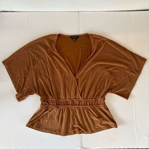 Lucky Brand - cognac peplum top